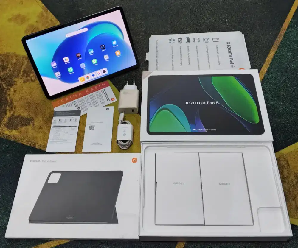 Xiaomi Pad 6 8/256 Graphite + Case Magnet ORI Fullset Siap Pake MURMER