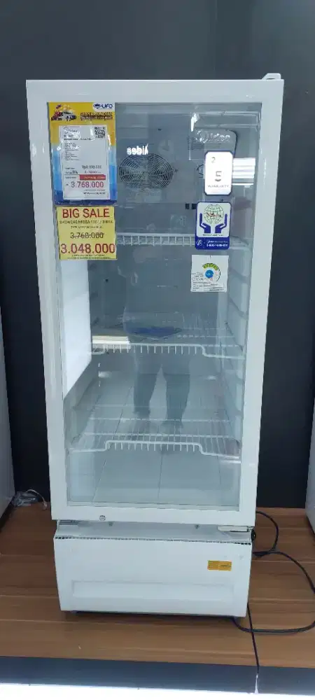 Showcase Midea 3 Rak Bisa Kredit Tanpa DP