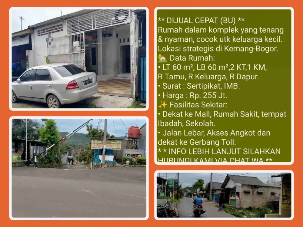 Rumah Murah dalam komplek SHM siap Huni di Kemang-Bogor.