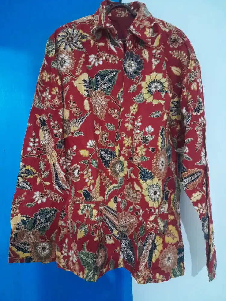 Batik merah adem + waring