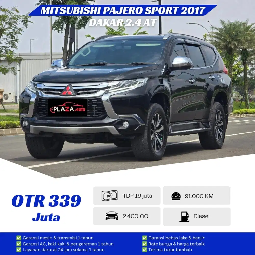 Mitsubishi Pajero Sport 2017
Dakar 2.4 AT (Ready 2 unit) DP 19jt