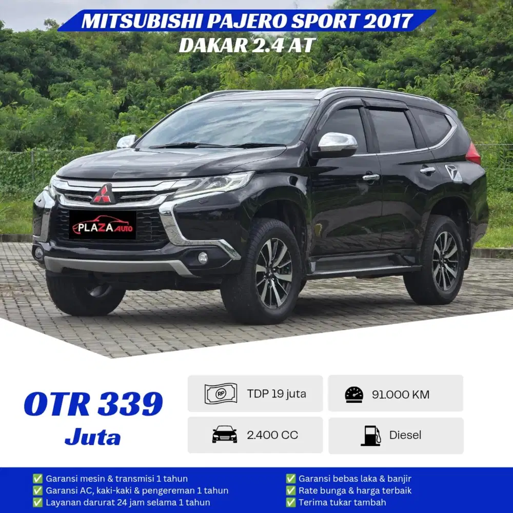 Mitsubishi Pajero Sport 2017
Dakar 2.4 Automatic SUNROOF (TDP 19 juta)