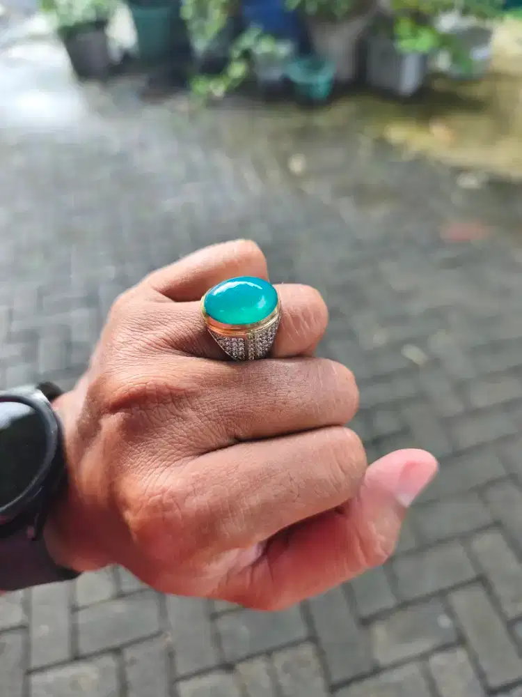 Bacan kristal mulus ring perak siapa cepat dia dapat