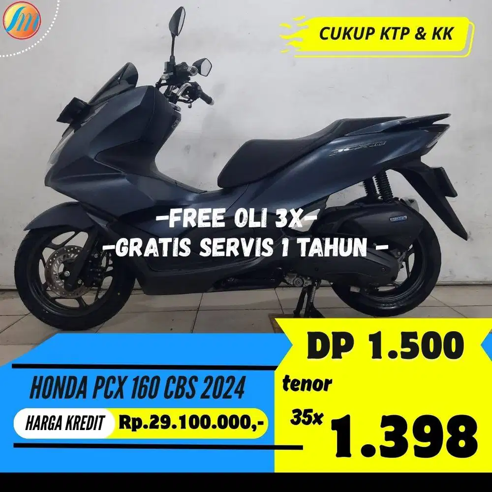 DP PROMO 1,5JUTA HONDA PCX 160 CBS 2024 BERGARANSI GRATIS SERVIS