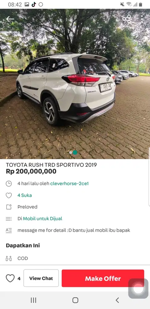 Toyota Rush 2019 Bensin