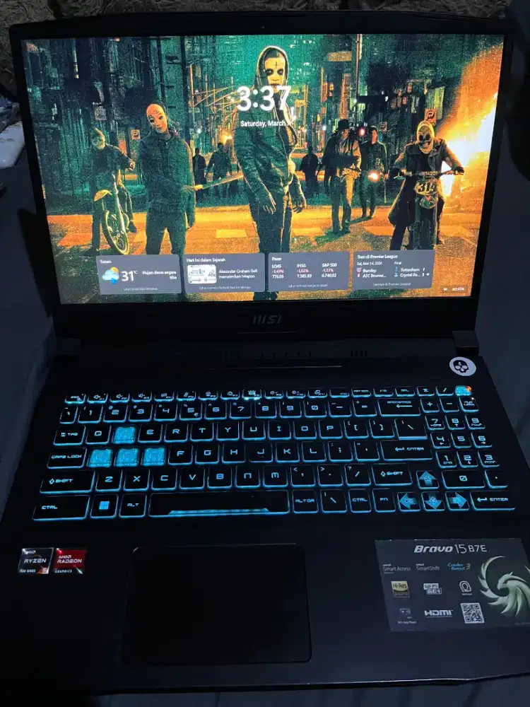 MSI Bravo 15 B7ED Ryzen 5 7535HS 512GB SSD 8GB RX6550M IPS 144Hz NEGO!