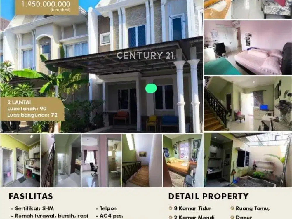 Turun Harga Rumah Full Furnished Di JGC Cluster Thames 4 KT SHM