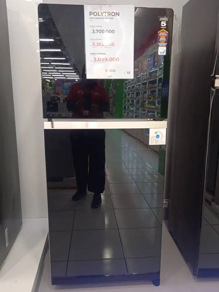 Kulkas 2 pintu Polytron 300ribu perbulan