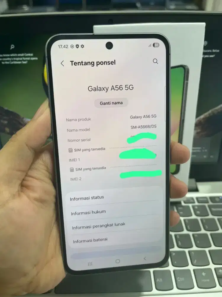 Samsung galaxy A56 5G 12/256gb Fulset pemakaian wajar aja.