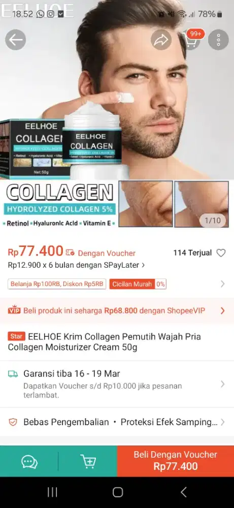 Collagen perawatan pemutih wajah