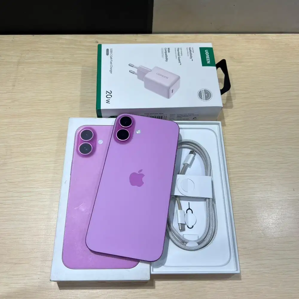 iphone 16 plus 128gb resmi ibox fullset original free adaptor