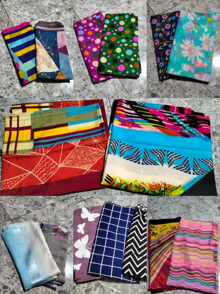 Hijab motif segi empat