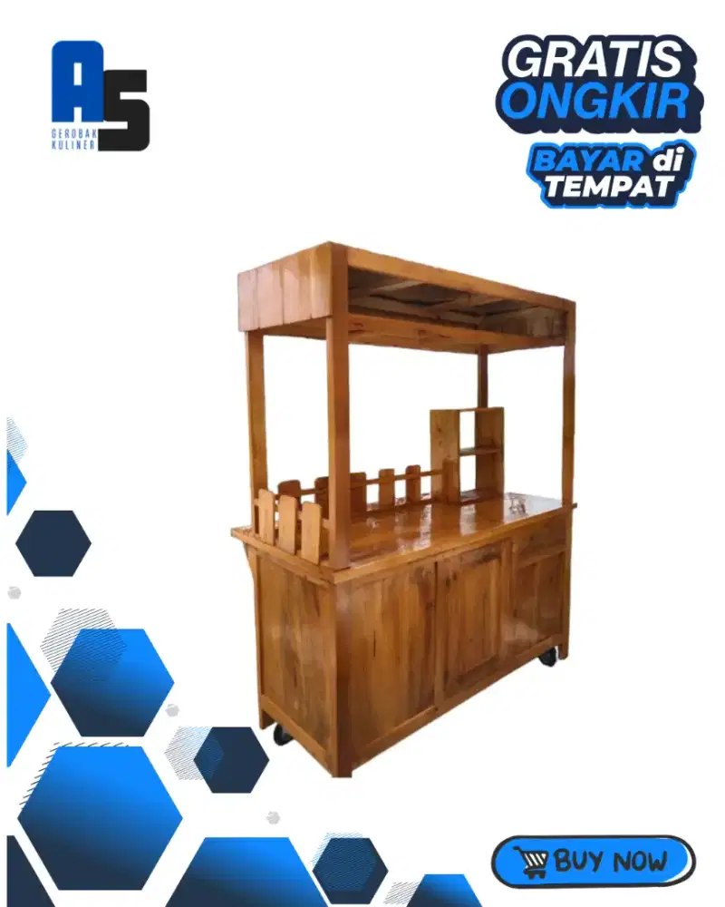 Gerobak kuliner gerobak custom gerobak dorong dll bayar COD