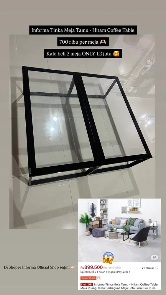 Informa Meja Tamu (NEW cuma pajangan di rumah)