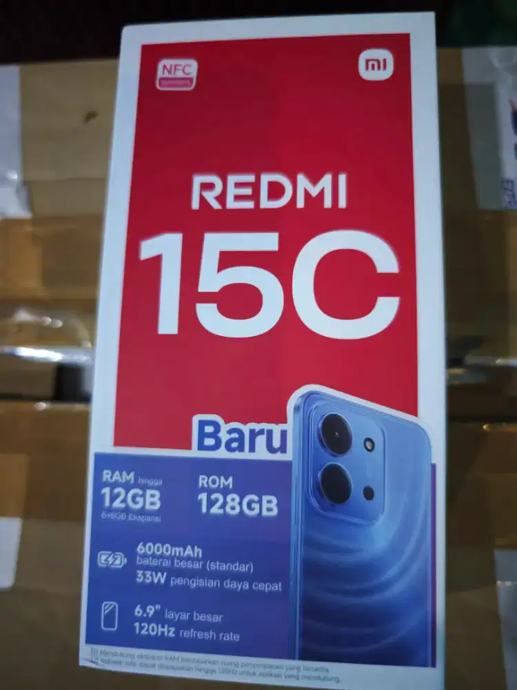 Xiaomi redmi 15C NFC 8/128 black kondisi belum pakai, buka segel aj