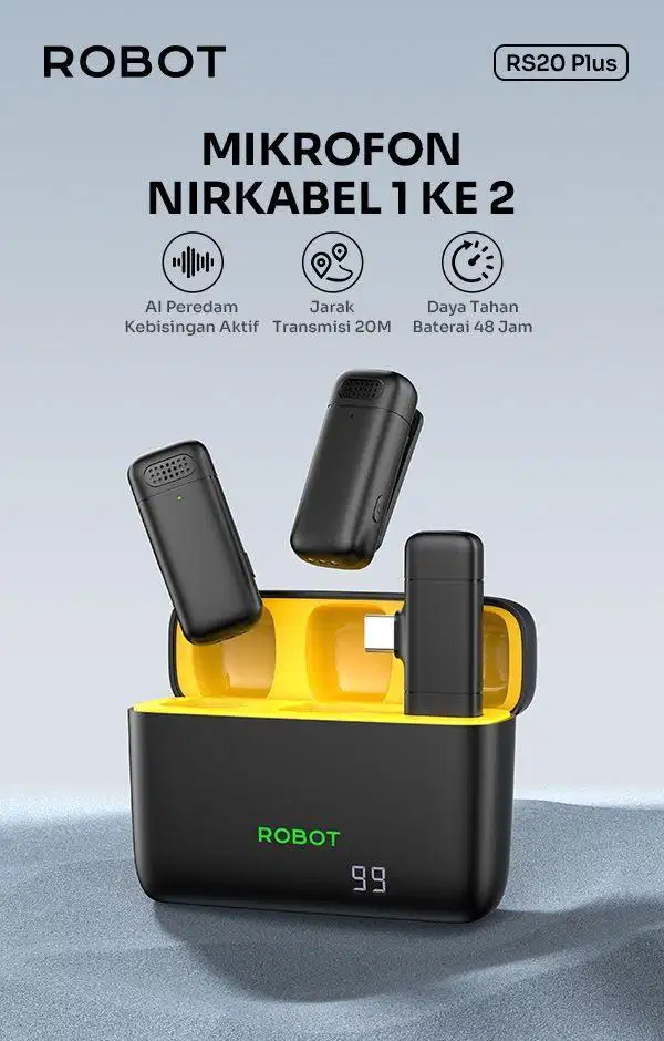 Mikrofon nirkabel robot RS20 plus