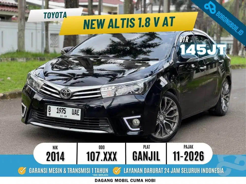 TOYOTA NEW ALTIS V 1.8 AT 2014 FULLSET ISTIMEWA PAJAK PANJANG