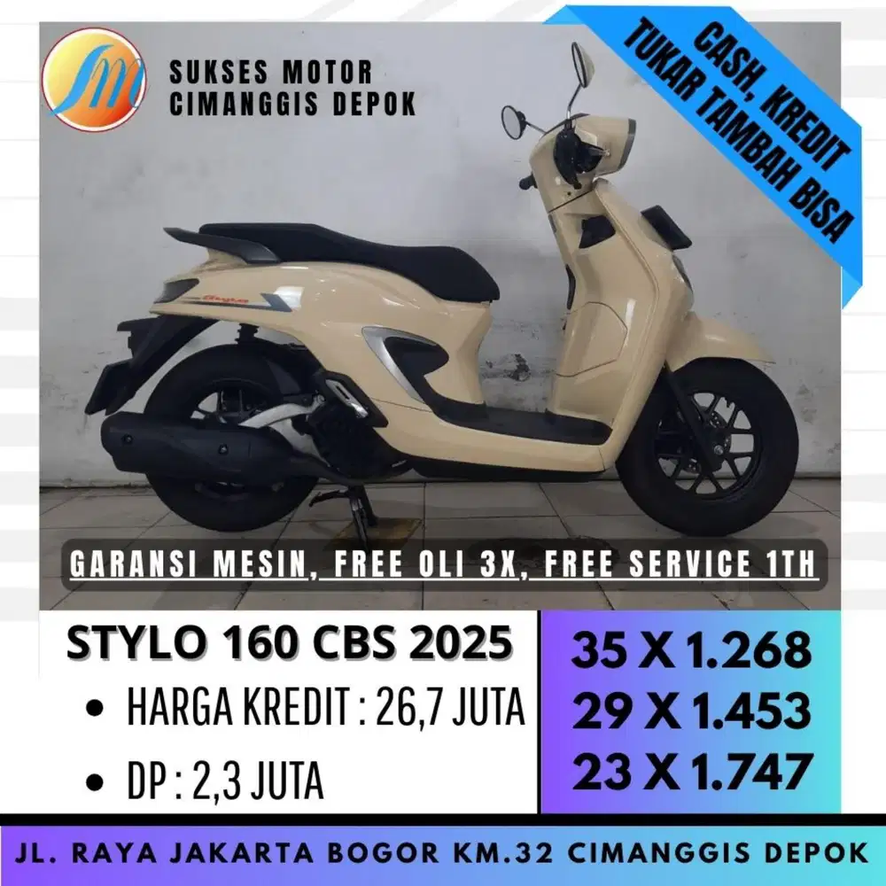HONDA STYLO CBS 2025 MULUS CASH KREDIT KARTU KREDIT BISA