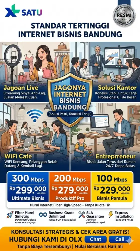 Pasang WiFi XL Bisnis Bandung - Koneksi Kantor Stabil & Proses Cepat