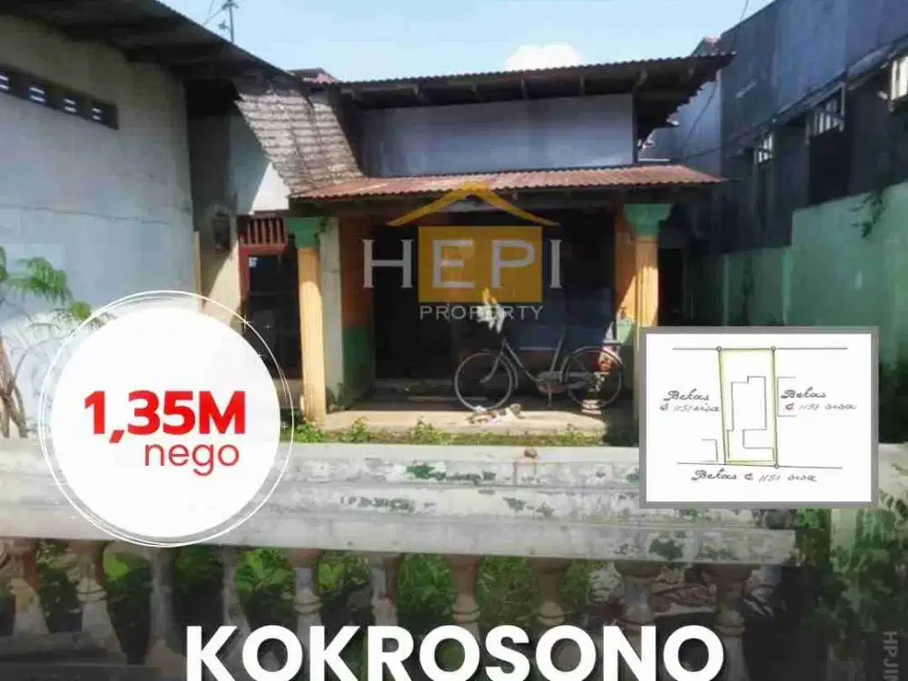 Rumah Lama Hitung Tanah Area Kokrosono Semarang Jalan Akses Truck Lokasi Super Strategis
