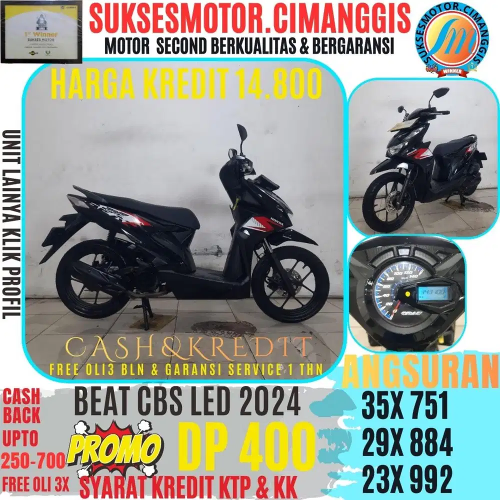 BEAT CBS DP 400 CASHBACK UPTO700RBU FREEOLI3X SUKSESMOTOR