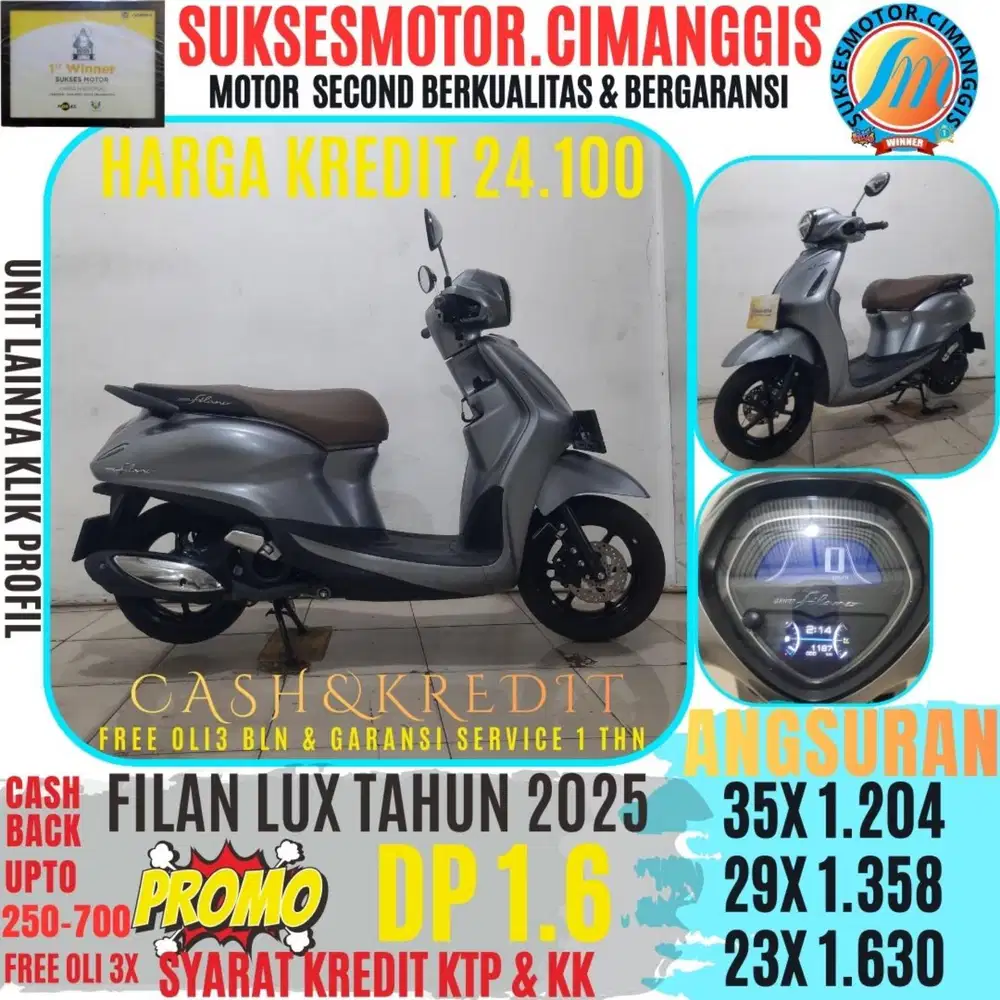 GRAND FILANO LUX DP 1.6 CASHBACK UPTO700RBU FREEOLI3X SUKSESMOTOR