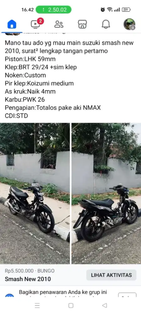 Spek ada di foto