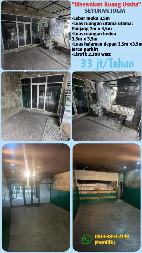 Disewakan Ruang usaha lokasi strategis di area Seturan Jogja