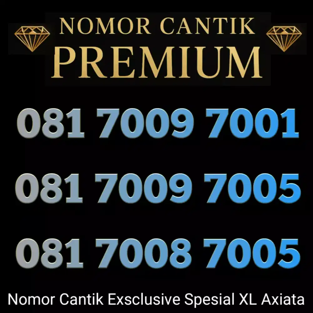 Nomor Cantik Exsclusive Varian Angka Double Ribuan XL Axiata