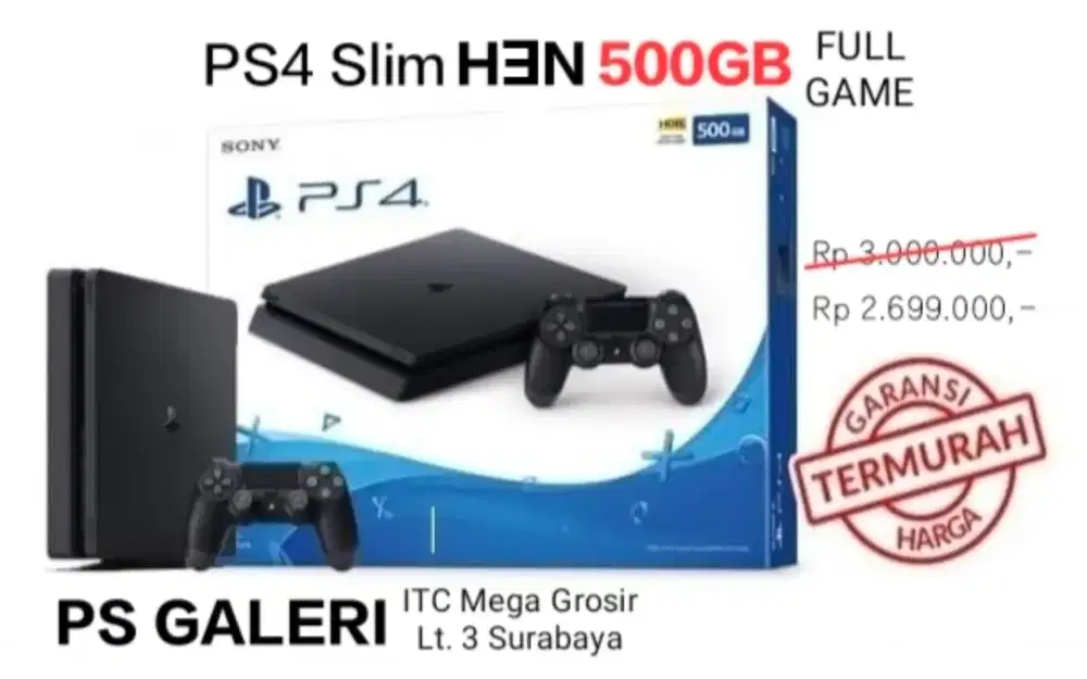 PS4 Slim HEND 500GB Full Game PROMO Lebaran