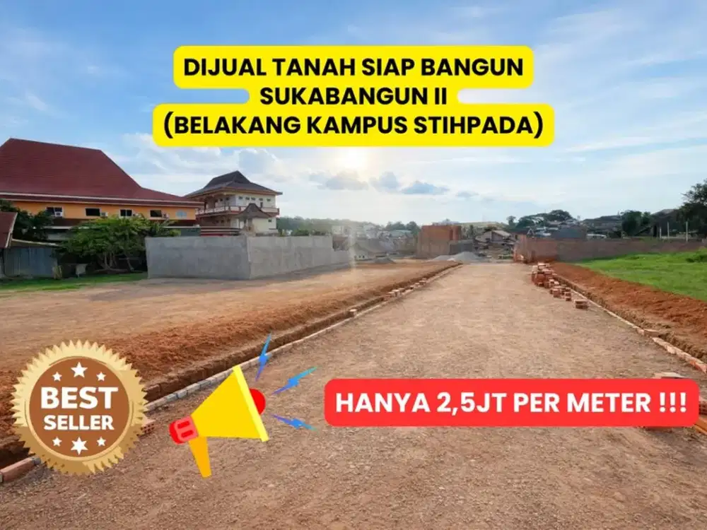 Tanah Sukabangun SHM Strategis Dekat Kawasan Pusat Kota