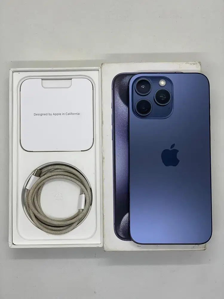 iPhone 15 Pro Max 256GB Resmi ex iBox Blue Titanium