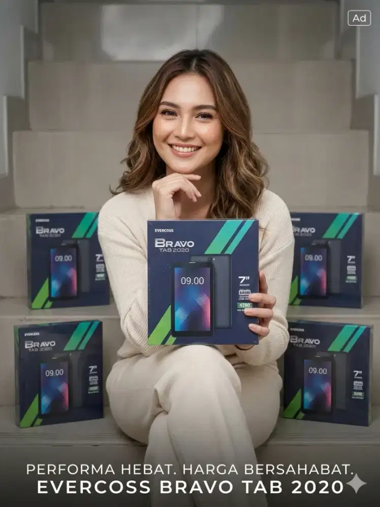 Evercoss Bravo 2020 Tablet Tab RAM 3GB ROM 32GB Layar 7 Inch 4G LTE