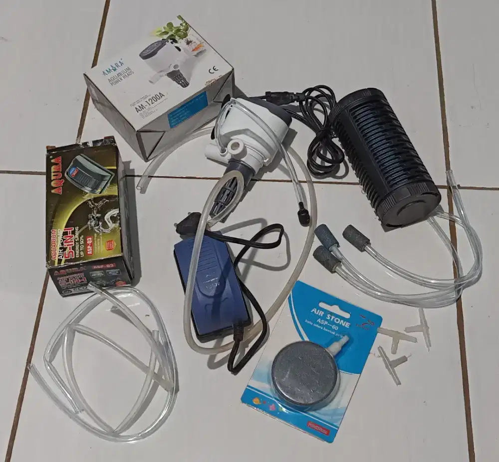 Mesin aquarium pompa aerator filter