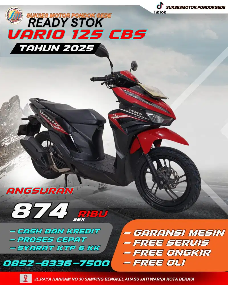 HONDA VARIO 125 CBS TAHUN 2025 MOTOR BEKAS BERGARANSI