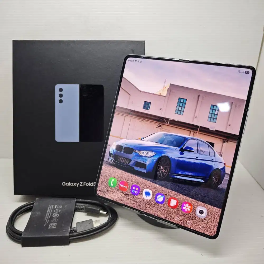LIKE NEW 99%  SAMSUNG GALAXY Z FOLD 5 5G  12/512 BLUE EX SEIN RESMI FU