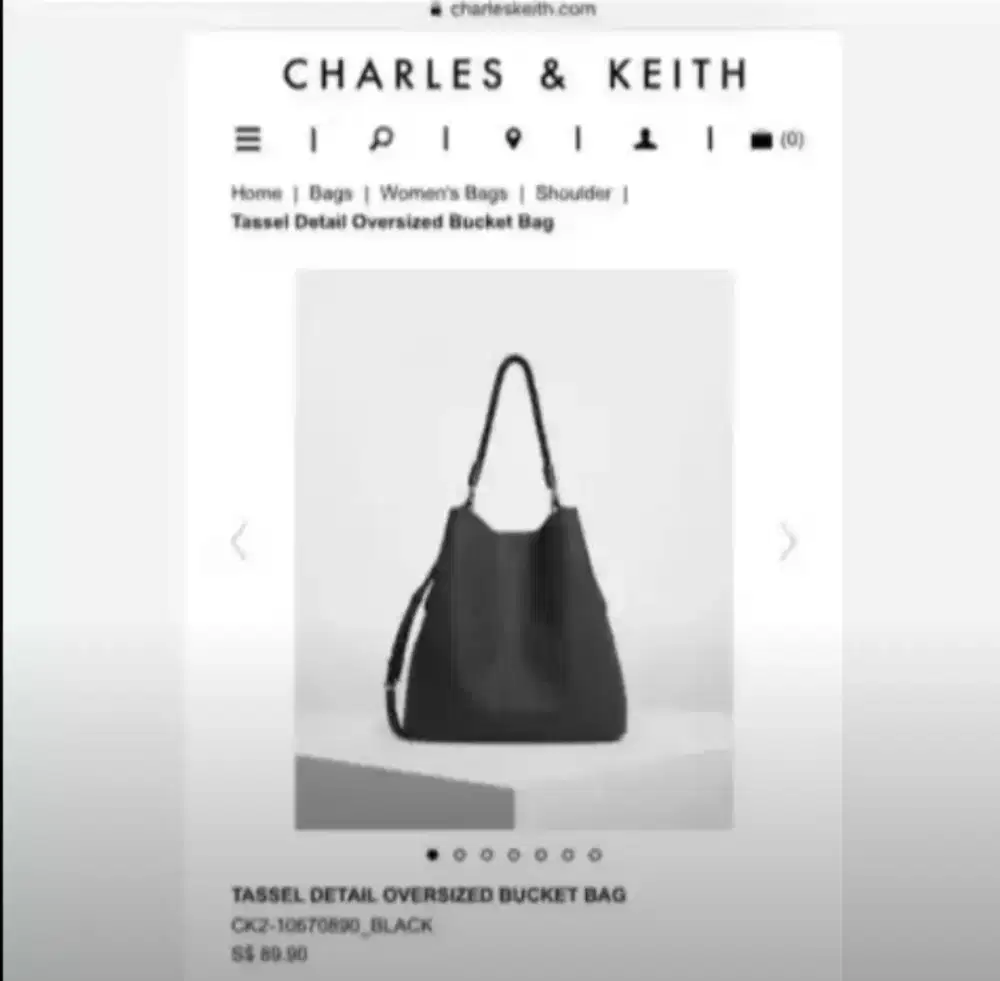 Tas Charles & Keith Original ada tag