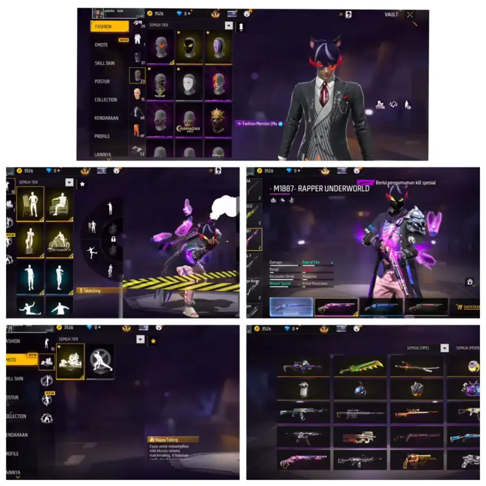 Jual akun ff murah meriah yg minat lansung inbok