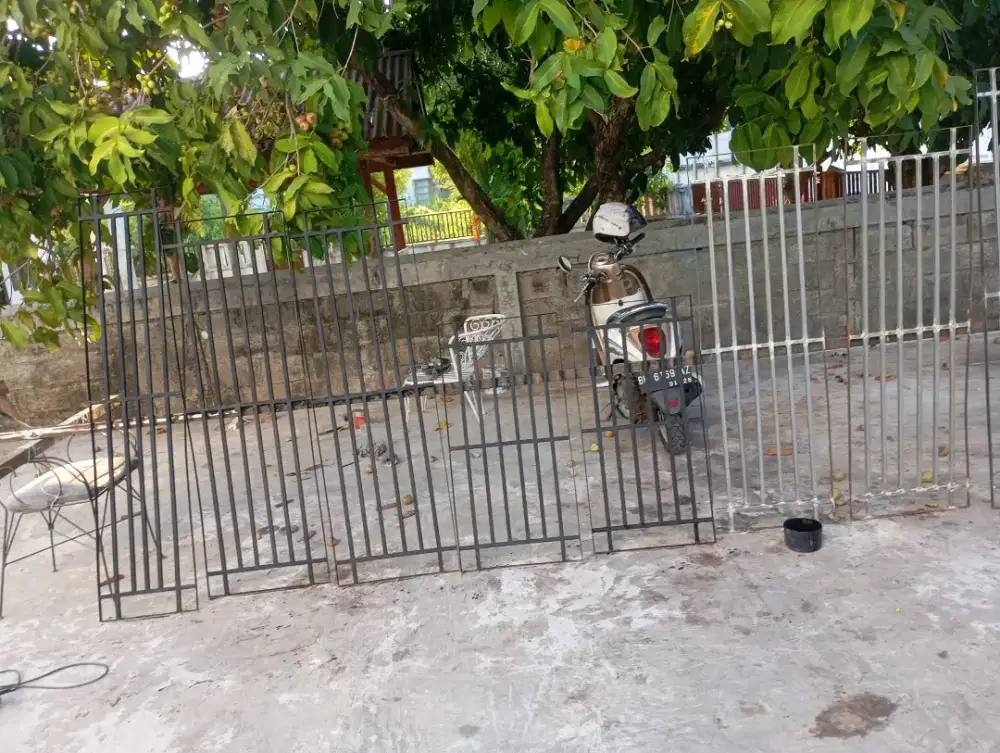 Las keliling perbaiki pagar patah dan lain