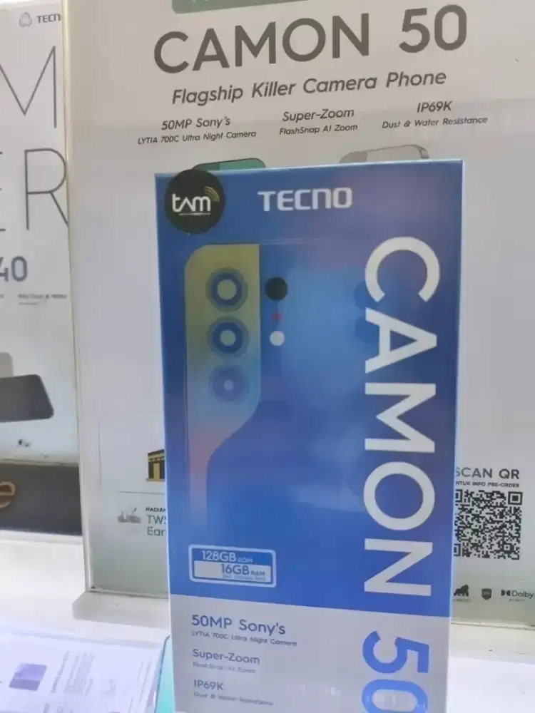 Tecno Camon 50 8GB+8GB/256GB ,Baru,Segel Box,Garansi Resmi,Original