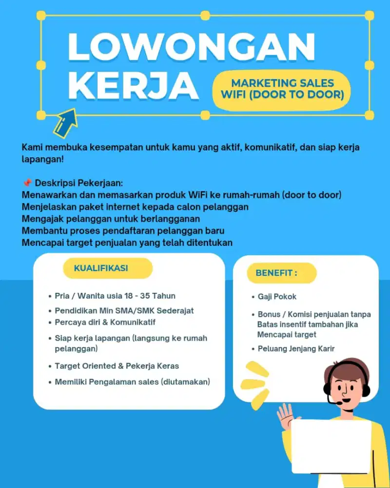 Marketing Sales WIFI (Door To Door)