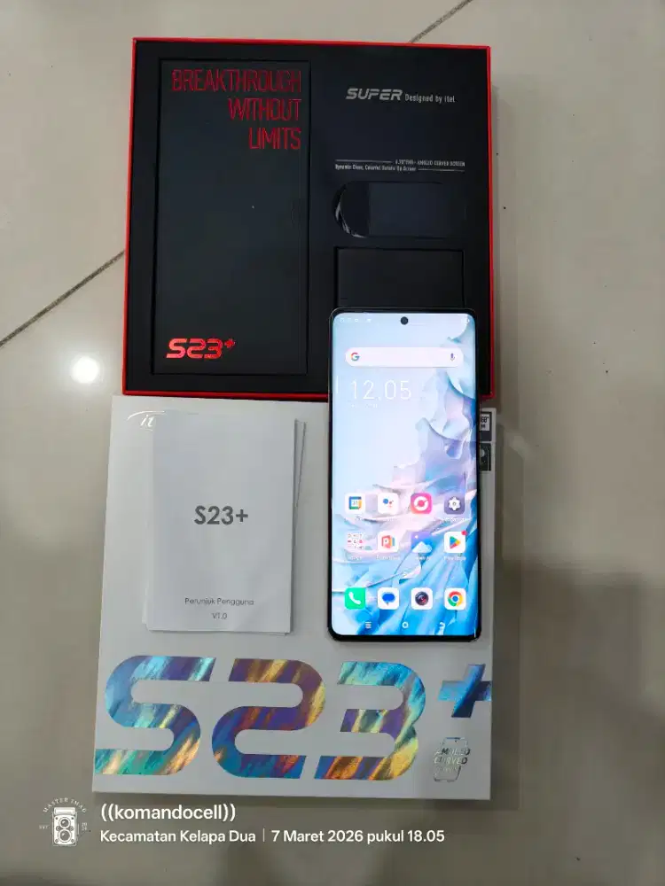 Itel s23 plus ram8/256 gb