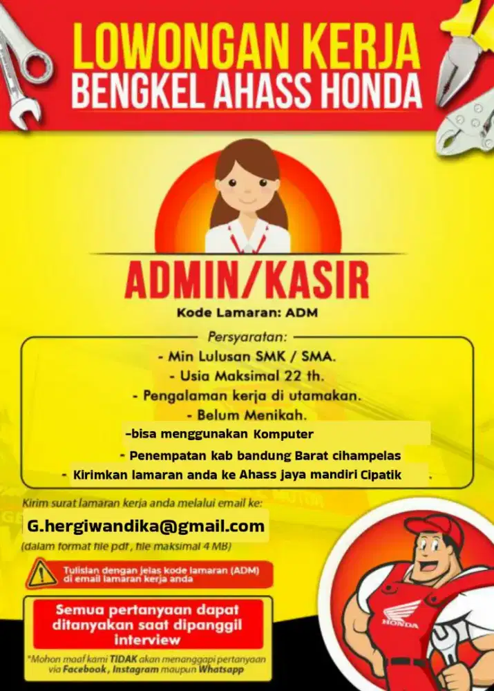 Lowongan pekerjaan admin kabupaten bandung barat cihampelas
