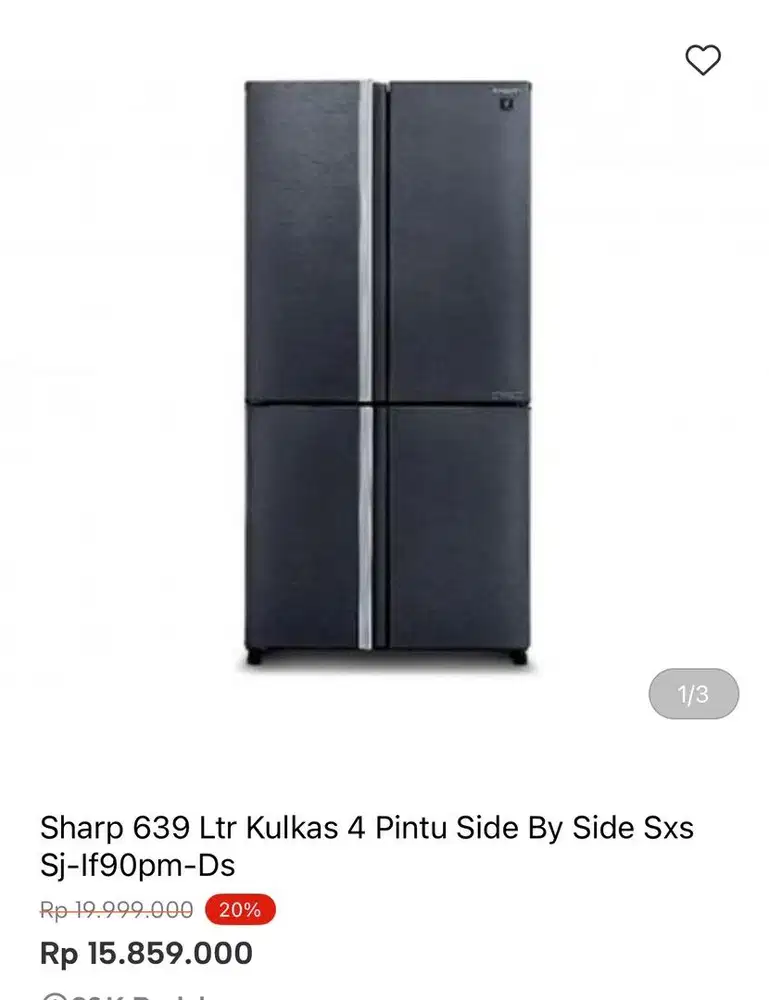 KULKAS SHARP MULTIDOOR 639liter
