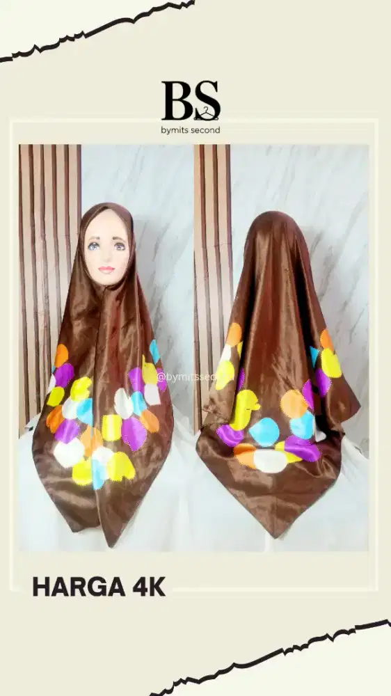 Preloved Hijab Segiempat Motif Part 2