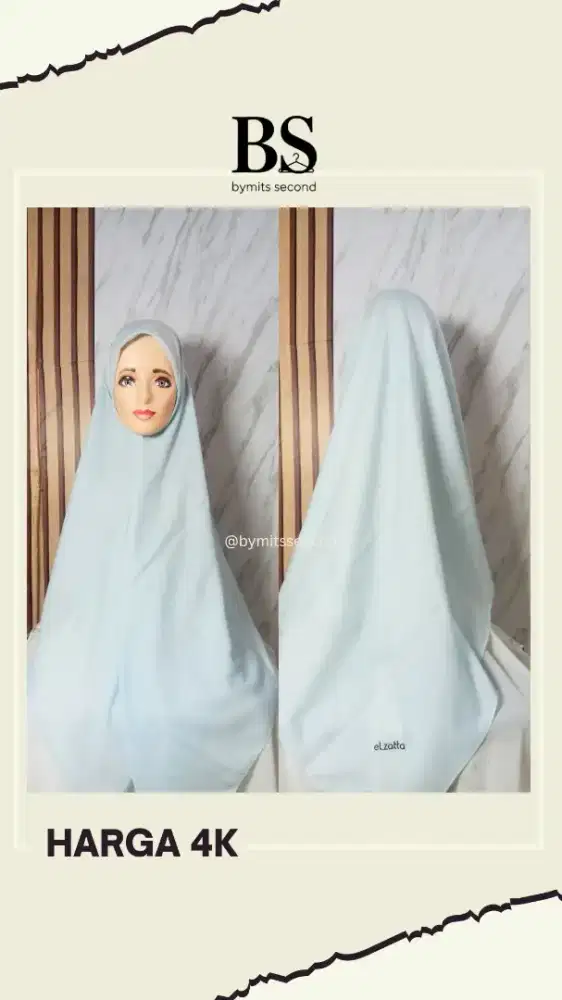 Preloved Hijab Segiempat Polos Part 2