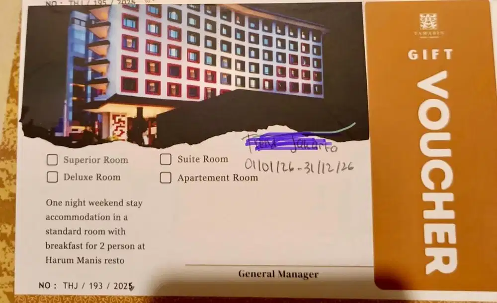 Voucher Hotel Tamarin Jakarta