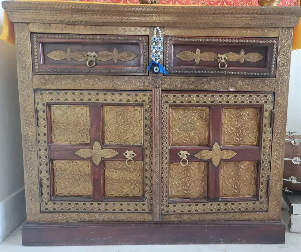 Brass Work Wooden Almirah