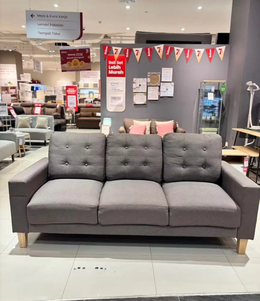 Jual baru sofabed sleeper bahan fabric gratis kirim