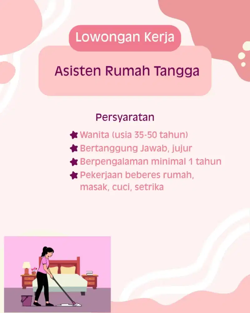 Lowongan ART Menginap